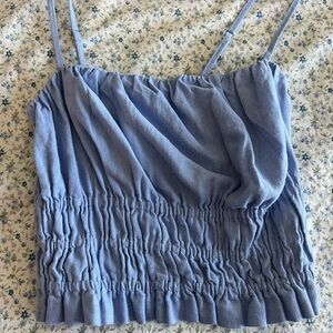 Abercrombie Blue Ruched top